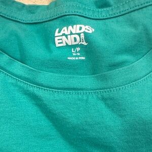 Lands' End Turquoise Crew Neck Top